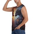 thumbnail image 2 of Disketp Red And White Beast Sleeveless Tshirts for Men, Muscle Shirts for Men Dry Fit Tank Top-XX-Large, 2 of 5