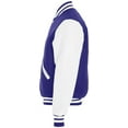 thumbnail image 4 of Holloway 224183 Varsity Jacket-Purple/White-L, 4 of 5