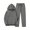 Dark Gray, variant on Two Piece Outfits Sweatsuits for Women Set Hoodie and Sweatpants Set Jogging Solid Casual Suits White XL(XL)