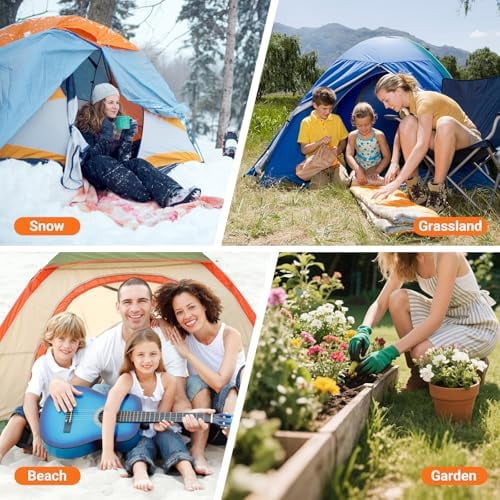 15 Pack Plastic Spiral Tent Stakes - 10 Inch Heavy Duty Screw-in Sand Anchors Pegs - Windproof Plastic Ground Anchor Stakes for Secure Tents, Inflatables, Canopies, Tarps, Garden Structures