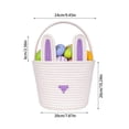 thumbnail image 2 of Easter Bunny Basket Long Ears Bunny Storage Basket Tote Bag Easter Eggs Storage Basket Kids Gift Storage Tote Bag, 2 of 3
