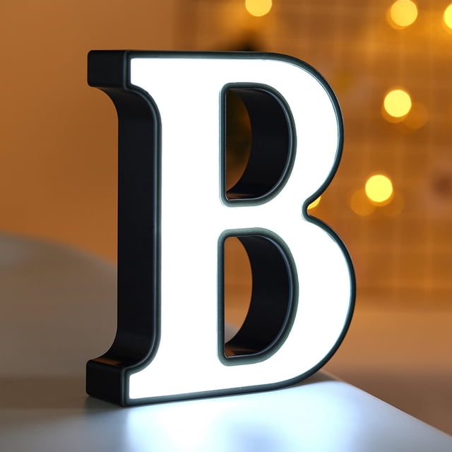 Lámpara de alfabeto LED, lámpara de plástico con 26 letras del alfabeto inglés, diseño de primera clase