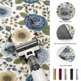 thumbnail image 5 of Entryway Rug 2'x3', Navy Blue Floral Kitchen Runner Rugs Non-Slip Carpet Mats, Vintage Abstract Art Botanical Flowers Bedside Rugs Runners Washable Floor Carpet for Bathroom Laundry Room, 5 of 8