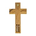 thumbnail image 3 of Cruz Madera Para Colgar Tierra y Agua Tierra Santa Certificado cafe, 3 of 4