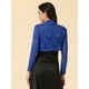 thumbnail image 4 of Día de San Patricio Cárdigan Cortas De Manga Larga Floral Transparente Para Mujer Azul Real M, 4 of 5