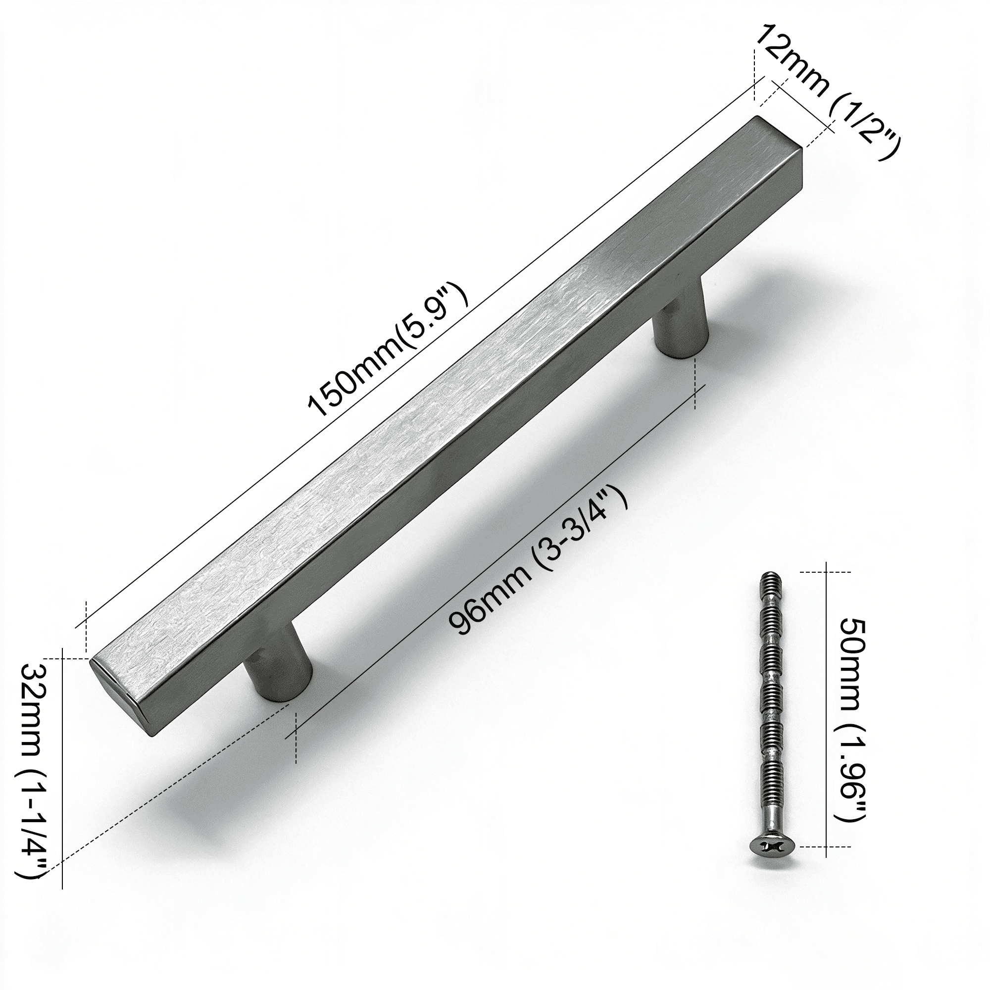 Stainless Steel Modern Cabinet Handles Drawer Pulls for Kitchen Cabinets, Dresser Drawer (35 Pack)