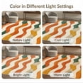 thumbnail image 7 of ODIKA 8'x10' Washable Area Rug Orange Burnt Groovy Abstract Waves Distressed Vintage Creamy for King Size Bedroom Under Bed, Master Suite, Non-Shedding, Easy Care, 7 of 7