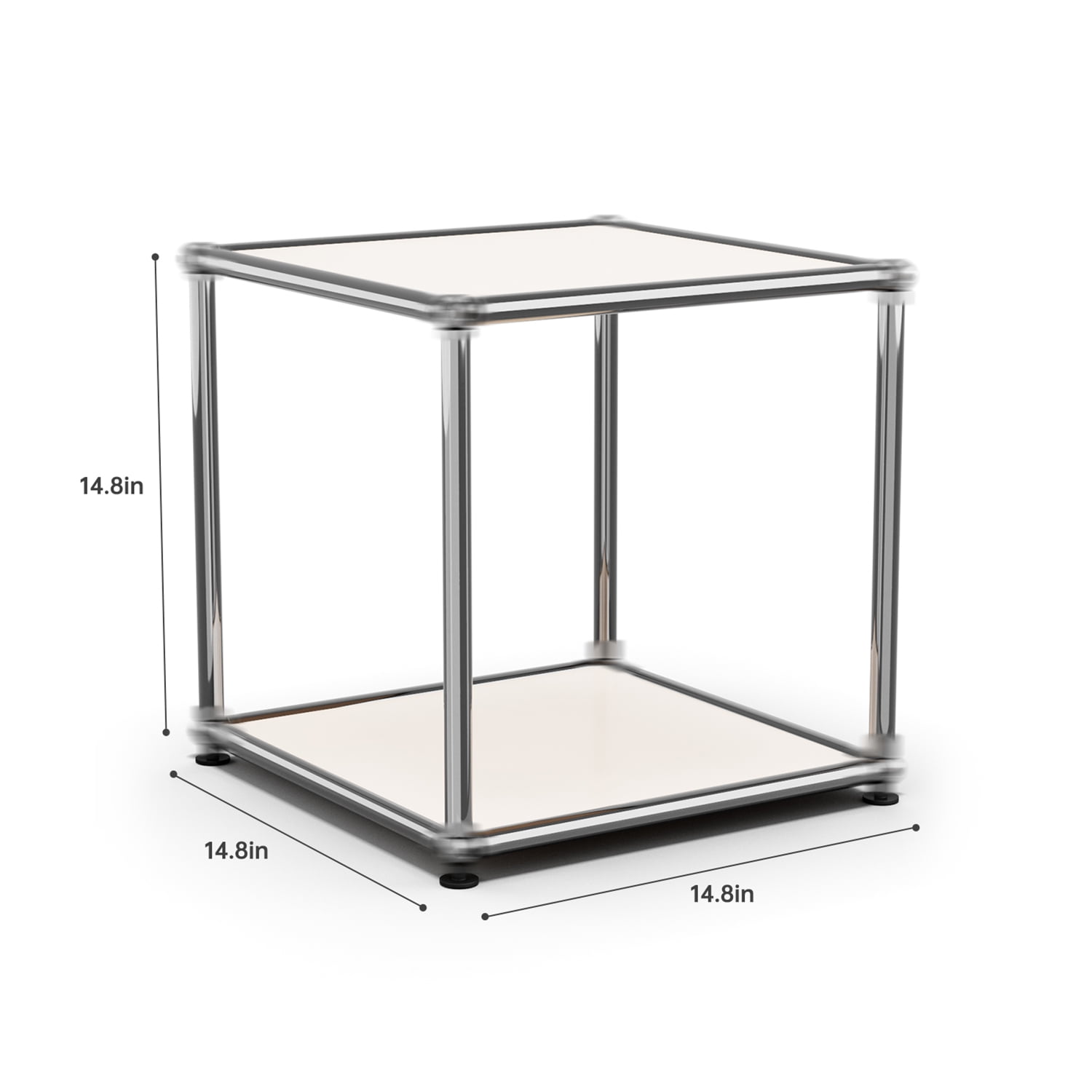 Raffle Pinker Metal Storage Organizer Cube Storage Cabinet Modern Accent Steel Organizer for Living Room Bedroom,White