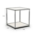 thumbnail image 5 of Raffle Pinker Metal Storage Organizer Cube Storage Cabinet Modern Accent Steel Organizer for Living Room Bedroom,White, 5 of 6