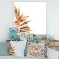 thumbnail image 2 of Designart 'Exotic Dry Pampas Grass On White Background' Traditional Framed Canvas Wall Art Print, 2 of 5