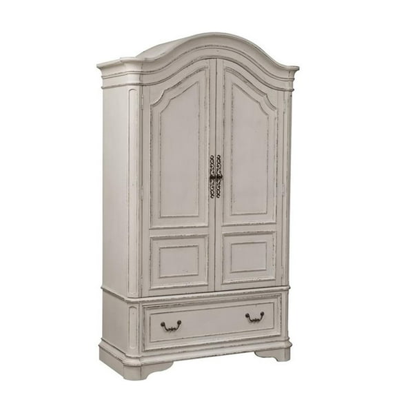 Pemberly Row Modern / Contemporary Magnolia Manor White Armoire