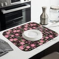 thumbnail image 3 of Pioneer Flower Floral Print Pattern Kitchen Dish Drying Mat 1 Pack, Ultra Absorbent Microfiber Drainer Mat, 16"x18", 3 of 6