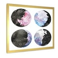 thumbnail image 2 of Designart 'Moon Phases With Sky and Stars' Bohemian & Eclectic Framed Art Print, 2 of 4