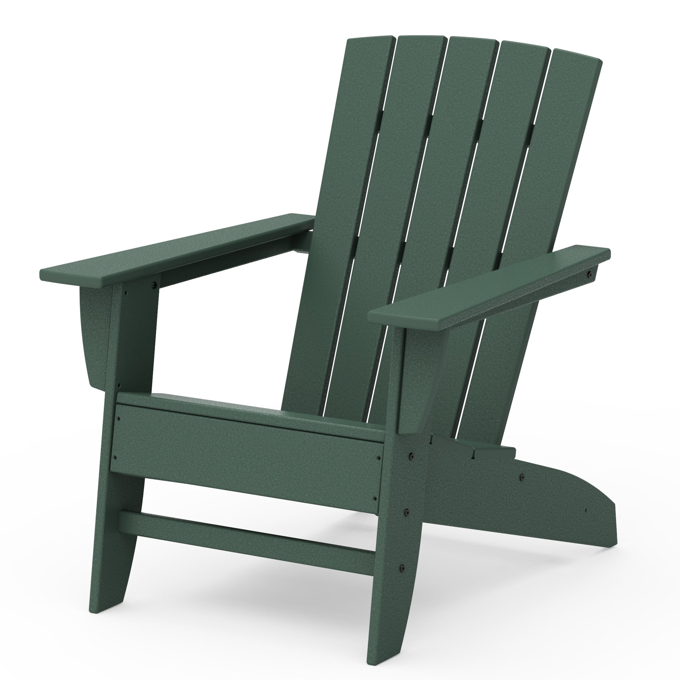 Better Homes & Gardens by POLYWOOD Southlake Outdoor Modern Adirondack Chair, All-Weather HDPE, Patio Seat, Green