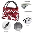 thumbnail image 4 of Defioc Christmas Buffalo Plaid Print Lunch Bag for Women Men,Insulated Lunch Bag Leakproof Cooler Tote Bag Organizer for Work Picnic or Travel, 4 of 6