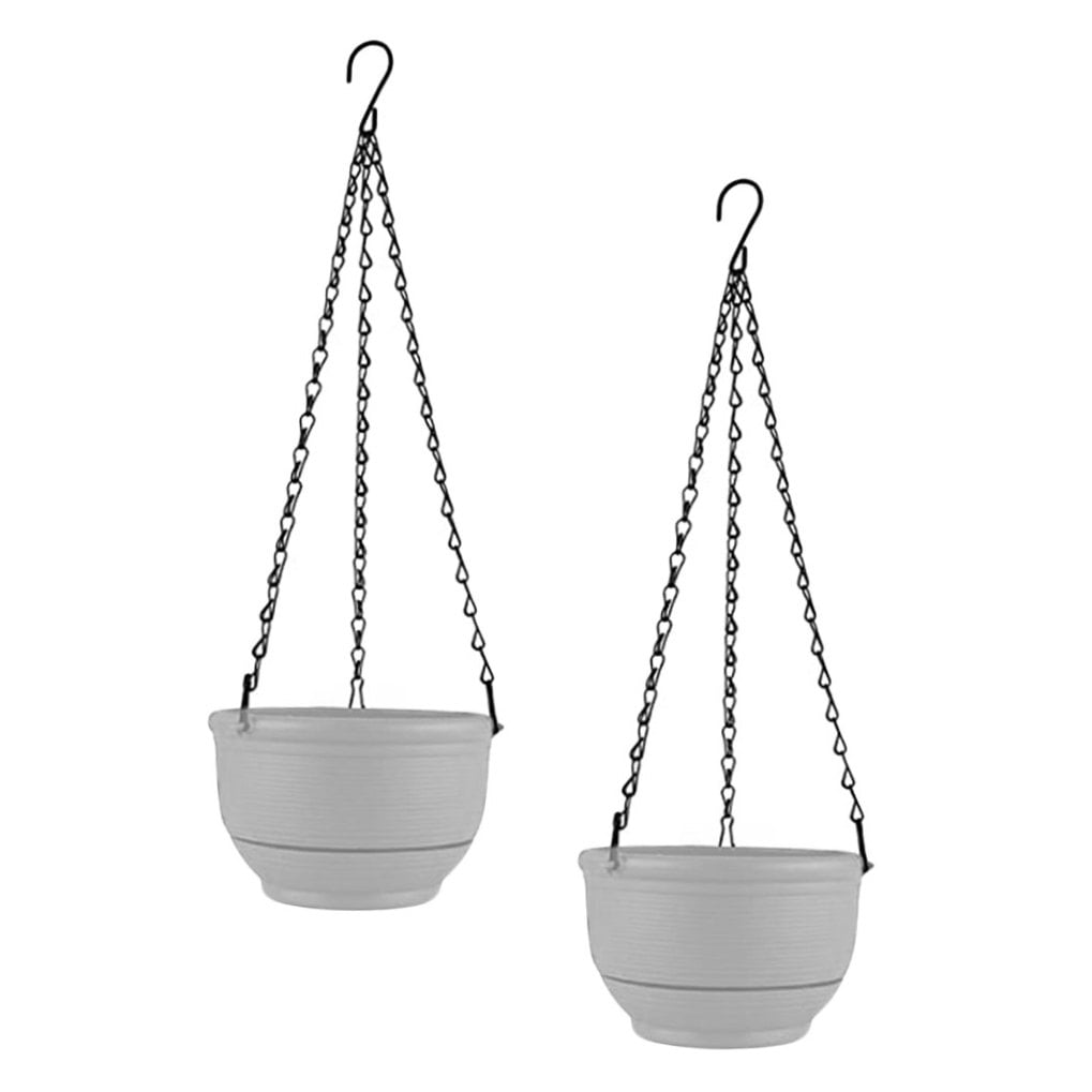 Soimiss 2Pcs Hanging Flower Pot Plastic Self Watering Planter for Office Living Room