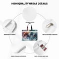 thumbnail image 5 of Easygdp Ink Style Wave Dragon Canvas Document Bag File Bag Handle Business Briefcase Bag A4 File Organizer Organizer Handbag Briefcase, 5 of 8