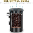thumbnail image 3 of Lufttät kaffeburk 1 kg - kaffebönbehållare i rostfritt stål med CO2-ventil - med mätsked (2,8 L svart) - Perfet, 3 of 5