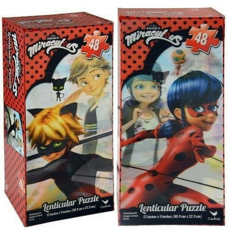 Miraculous Ladybug 48pc Lenticular Tower Box Puzzle- 1 PC