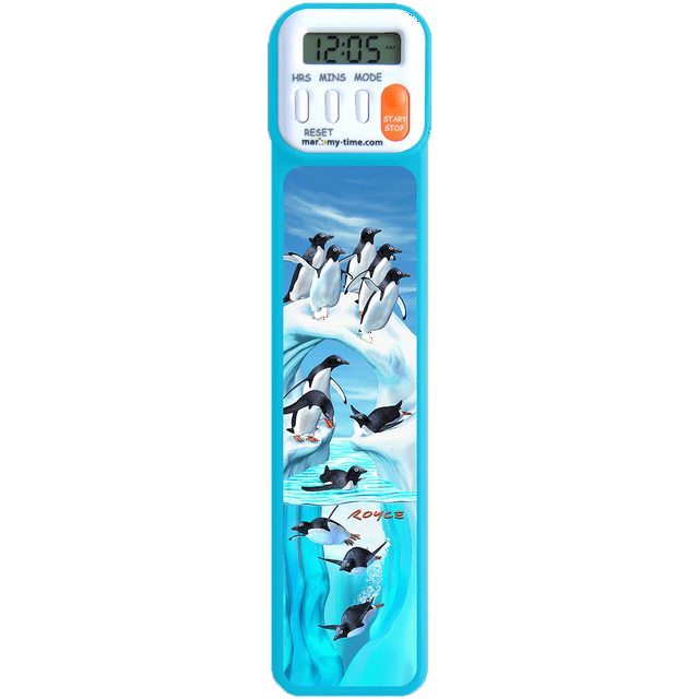 MarkMyTime Penguins Bookmark Reading Timer