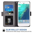 thumbnail image 2 of Compatible avec Google Pixel 1 Étui Portefeuille en Cuir à Rabat Porte-Cartes Support Accessoires pour Cellulaire Porte-Monnaie Fente pour Pièce d'Identité de Crédit Étuis de Téléphone pour Pixel1 Femmes Hommes Gris, 2 of 5