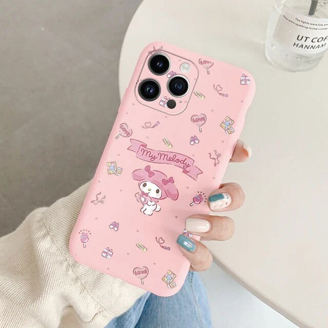 Phone Case for For Apple iphone 14 Pro Max 14 Plus Girls Anti-drop Cartoon Cinnamoroll Kuromi Hello Kitty Silicone Siling Cover ZR