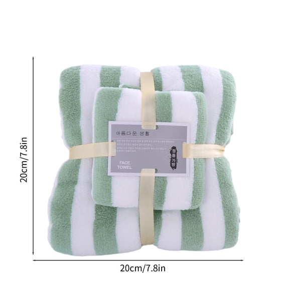 RXIRUCGD Bath Towel Set, Coral Velvet Absorbent Bath Towels For Adults Face Towel Bath Towel Set Soft Comfortable Bathroom Towel Set Highly Absorbent Soft Bathroom Towels Set,Green