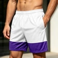thumbnail image 3 of QSAWXQZ Men's Athletic Shorts Elastic Waist Drawstring Loose Cotton Summer Bottoms with Pockets S, 3 of 7