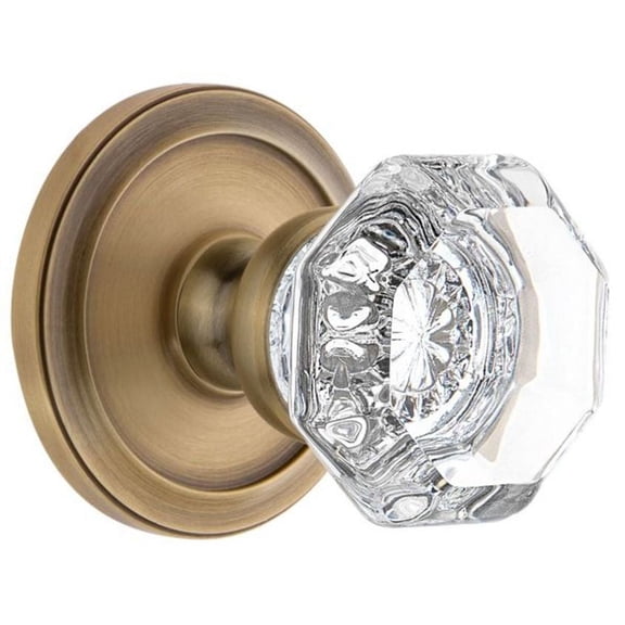Grandeur 810578 Circulaire Solid Brass Rose Dummy Door Knob Set - Brass