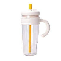 Hiroekza 37oz Large Capacity Straw Water Cup - Leak-Proof Tumbler with Removable Straw for Kids & Adults - Portable Reusable Drink Bottle for Sports, Office, Gym & Outdoor Activities White