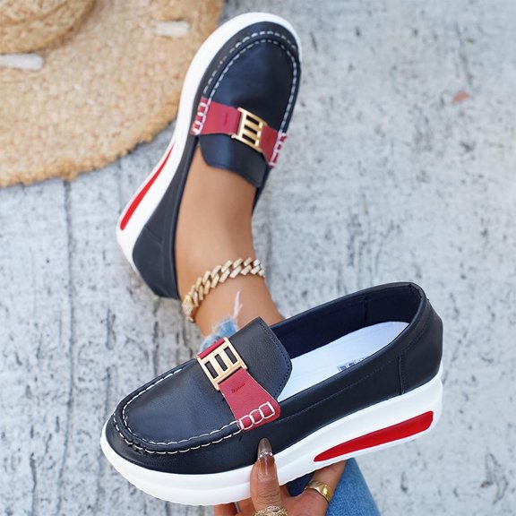 Wowcloth Women's Wedge Heels – Spring Summer Fashion Casual Slip-On with Thick Sole & Solid Color for Versatile Outfits