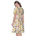 thumbnail image 6 of Spring Summer Dresses for Women 2025 - Colorful Checkered 1 Wedding Guest Dresses, Beach Vacation Clothes, Hawaiian Sundresses Casual Short Sleeve Dress for Women with Pockets, 6 of 7