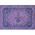 thumbnail image 1 of Ahgly Company Machine Washable Indoor Rectangle Medallion Blue French Area Rugs, 2' x 5', 1 of 4