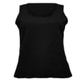 thumbnail image 6 of RYRJJ Womens Tank Tops Plus Size Scoop Neck Ribbed Knit Camis Vest Summer Casual Sleeveless Loose Tee Shirts(Black,3XL), 6 of 7