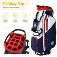 thumbnail image 3 of Sturdum 14-Way Lightweight Golf Stand Bag, 5.5 lb 900D Oxford Golf Bag with Full-Length Dividers, Cooler Pocket, Stable Base, Flex Legs & Dual Padded Straps, 3 of 9