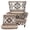 Navajo Tribal Geometric Brown, variant on FKELYI Retro Sunflower Print Wingback Chair Slipcover Stretch Fit Wing Back Armchair Cover Non-Slip Furniture Protector Cover 2 Pcs Sofa Covers for Living Room Home Decor