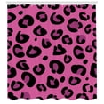 thumbnail image 3 of Ambesonne Hot Pink Shower Curtain, Leopard Animal Skin, 69"Wx75"L, Fuchsia Black Pink, 3 of 3
