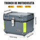 thumbnail image 2 of Baul Trasero Caja Moto Abs Respaldo Acojinado 45l 1cascos Gris oscuro, 2 of 5