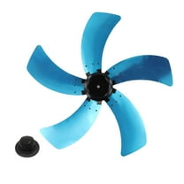 18 Inch Aluminum 5-Blade Replacement Fan Blade for Stand Table Fans with Nut Cover Base Blue