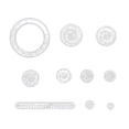 thumbnail image 1 of Clearance! Flourishing Curve Scale Board Universal Ruler Drawing Set Doodle Pattern Drawing Board Set 5Ml, 1 of 2