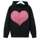 thumbnail image 4 of Sudadera con capucha y estampado de corazón de San Valentín, sudadera de manga larga para niños y niñas, chaqueta para niñas de talla mediana y grande., 4 of 7