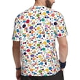 thumbnail image 2 of Wukai Colorful Spots Print Men's Short-Sleeved Mesh T-Shirt,Quick-Dry Short Sleeve Workout T-Shirt-Medium, 2 of 8