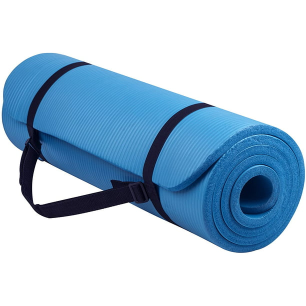 BalanceFrom GoYoga All-Purpose 1/2-Inch Extra Thick High Density Anti-Tear  Exercise Yoga Mat with Carrying Strap