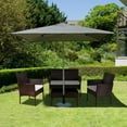 thumbnail image 2 of 4-Piece Patio Furniture Sets, Wicker Patio Furniture with Two Single Sofa, One Loveseat, Tempered Glass Table, Conversation Furniture Set for Backyard Porch Lawn Poolside Garden, Q16478, 2 of 10
