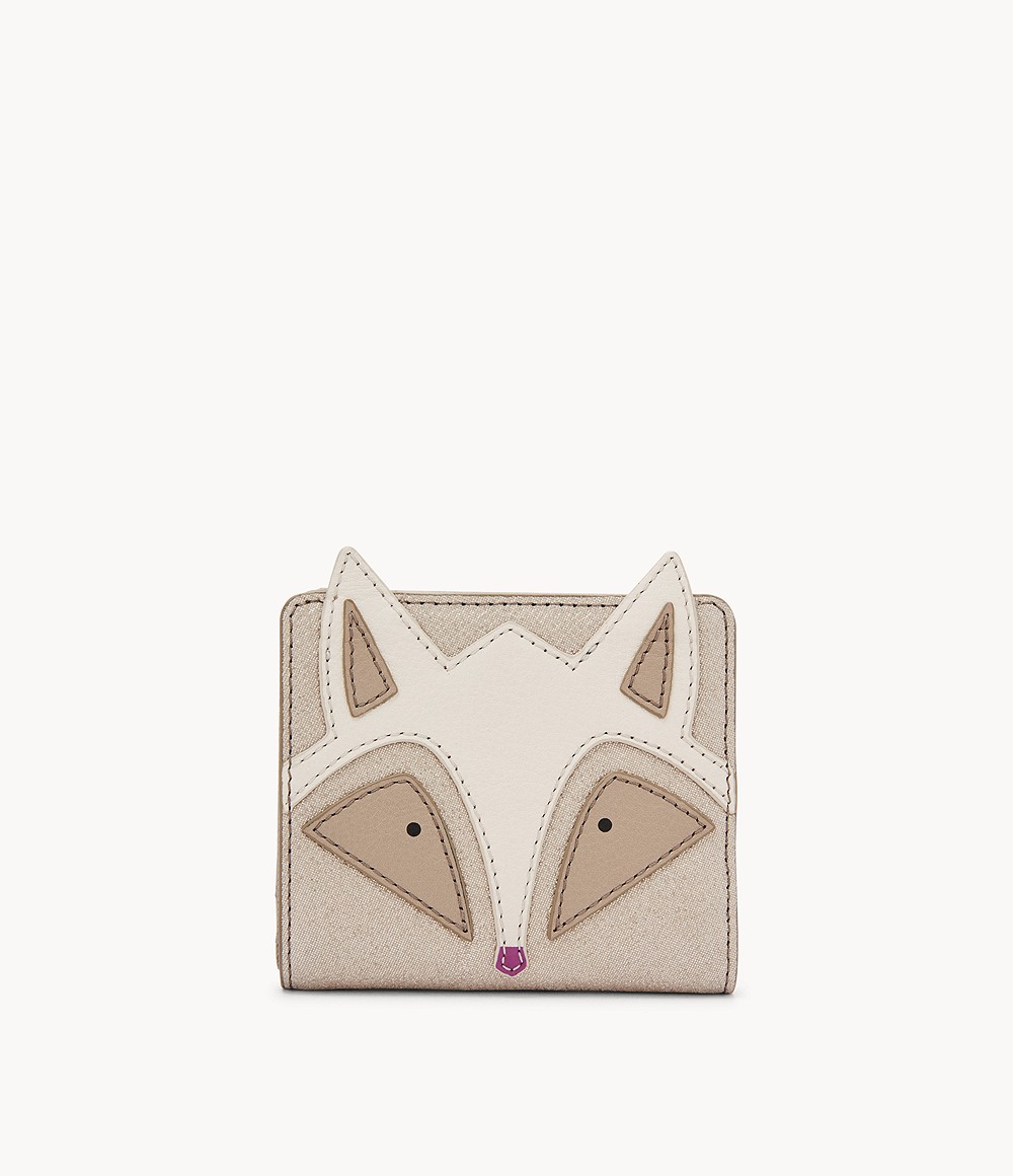 Fossil Rfid Mini Leather Fox Wallet