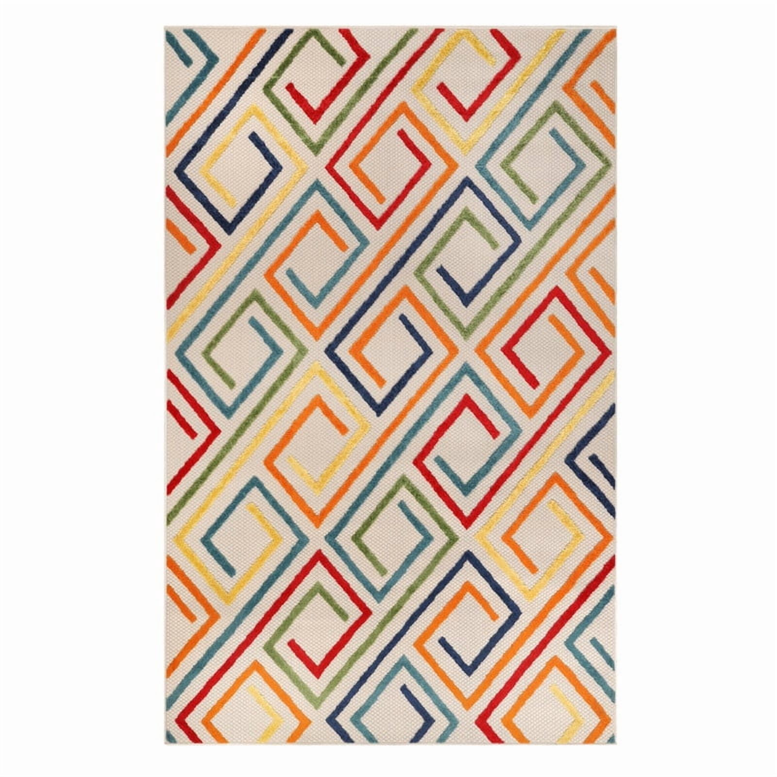 Superior Ares Modern Indoor/ Outdoor Area Rug, 3' x 5', Cream