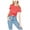 red, variant on Project 28 Womens Twist-Front Crop Top Blouse, Red, Large