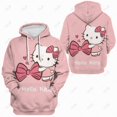thumbnail image 1 of Hello Kitty Sweat à Capuche Oversize Y2k pour Femmes Automne Hiver Chandail en Molleton Noir Imprimé Graphique Manches Longues Mode HOEMLIN, 1 of 6