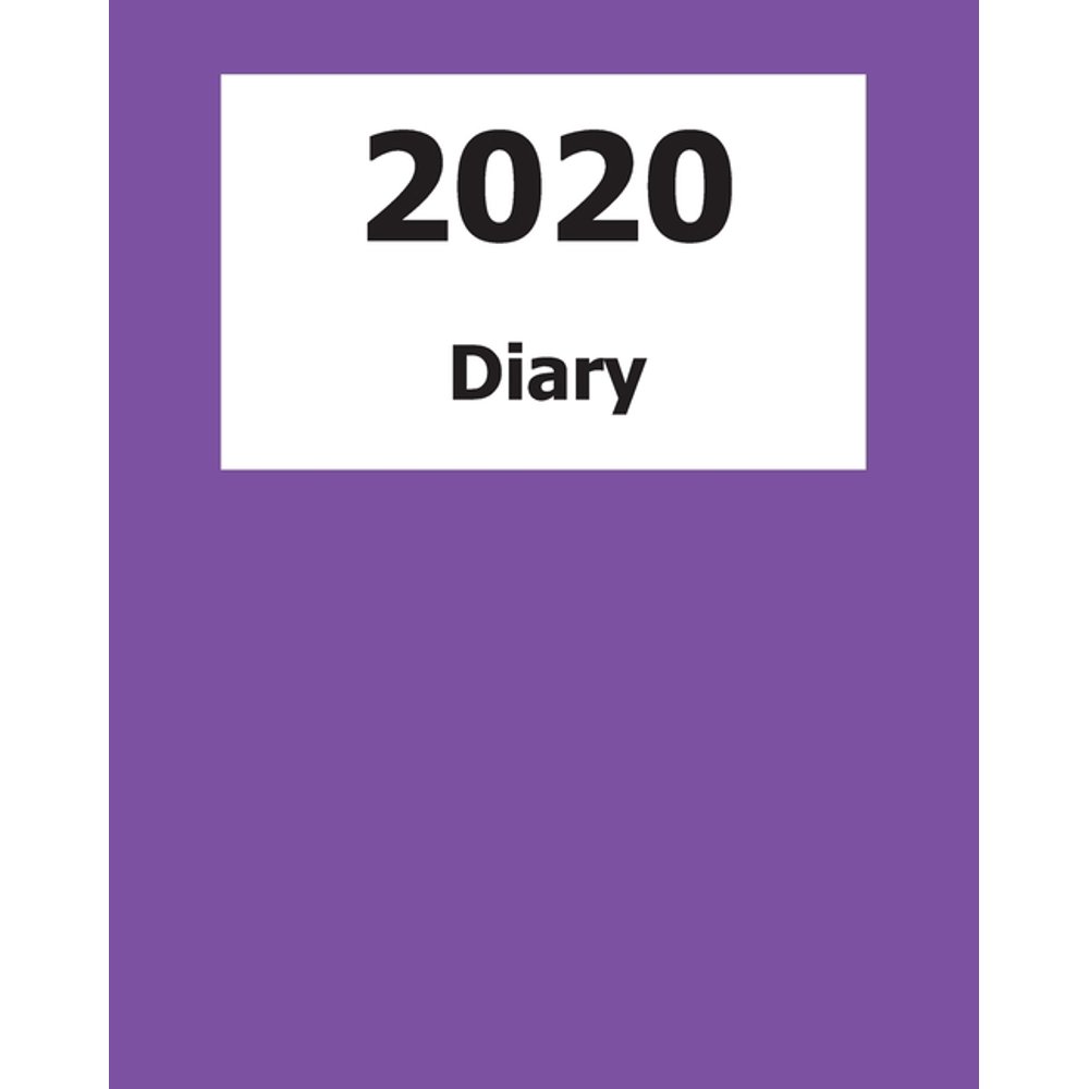 2020 Diary Large Print, (Purple Cover) 8" x 10" Months, Important