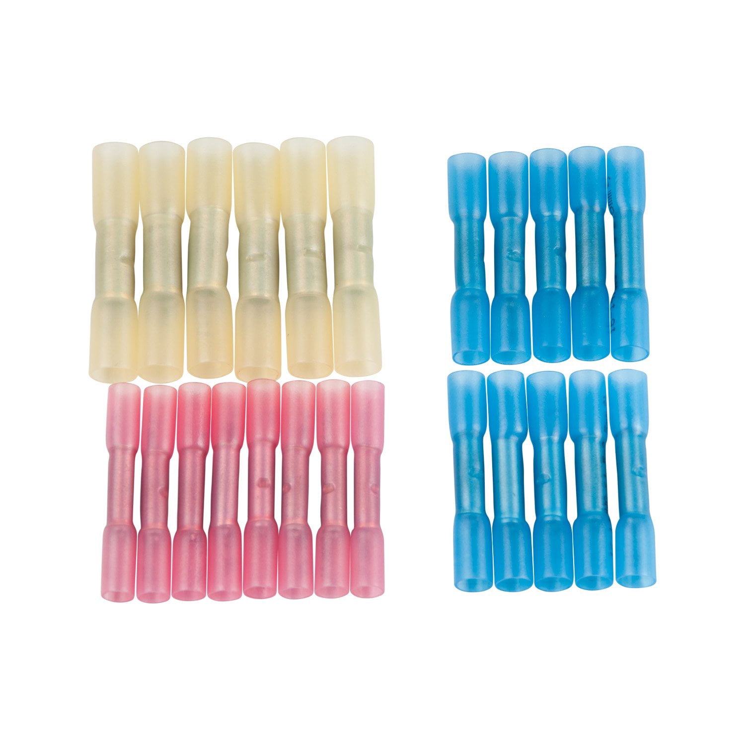 Gardner Bender GBX-TK Xtreme Assorted Butt Splice Terminal Kit, Adhesive Heat-Shrink Insulation, 22-10 AWG, Water / Environment Proof, 600 Volt, Crimp & Heat Seal Wire, 24 Pk., Yellow, Blue & Red